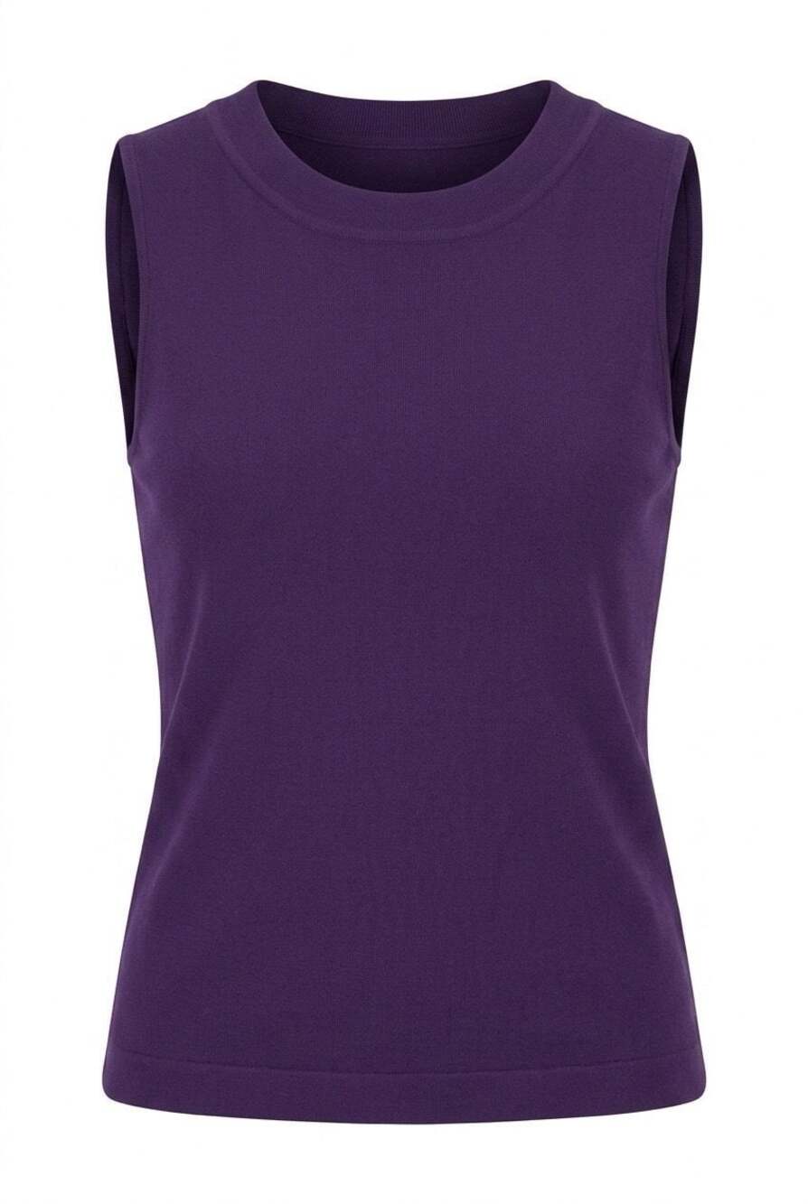 Dressbarn Purple Sleeveless Knit Tank Top Size XL